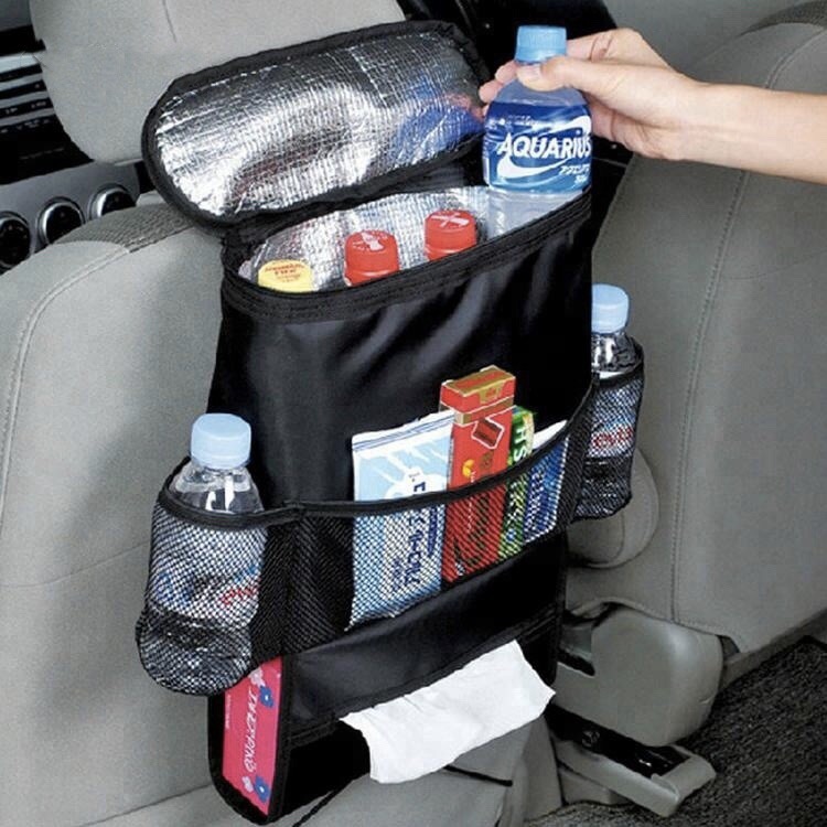 Cooler oxford multi-pocket auto storage bag car backseat organizer for kids