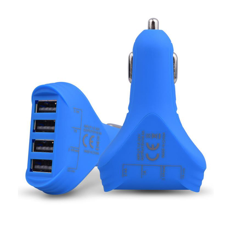 Fashion 5V 4.8A 4 USB outlets mp3 taxi car charger for electronic