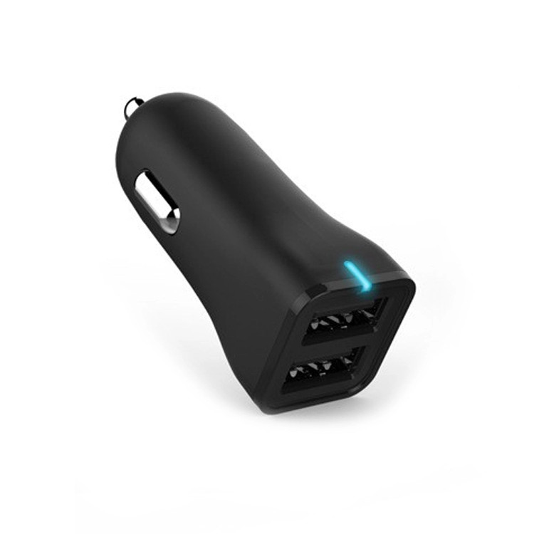 hot best selling customized logo 5v 2.4A dual usb car charger for cell phone
