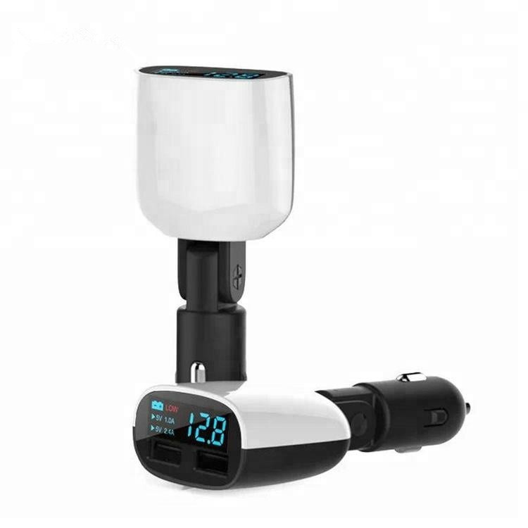  Led display qc3.0 gps dual usb car charger for smartphone