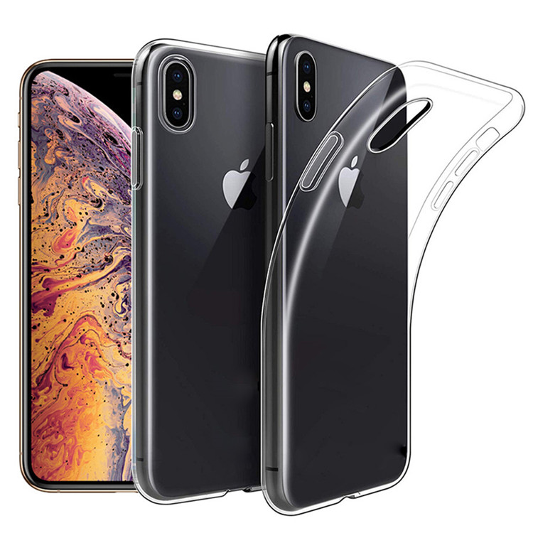 Flexible Slim Crystal Clear Soft TPU Phone Case for iPhone Xs/XR/XS MAX