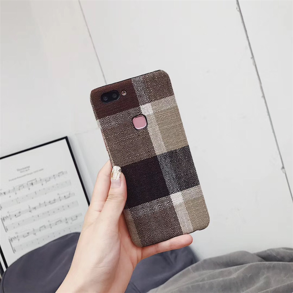 Fashion Classical Cloth Mobile Phone Cover England Plaid Fabric Phone Case For Iphone 7 8 X XS XR XSMAX