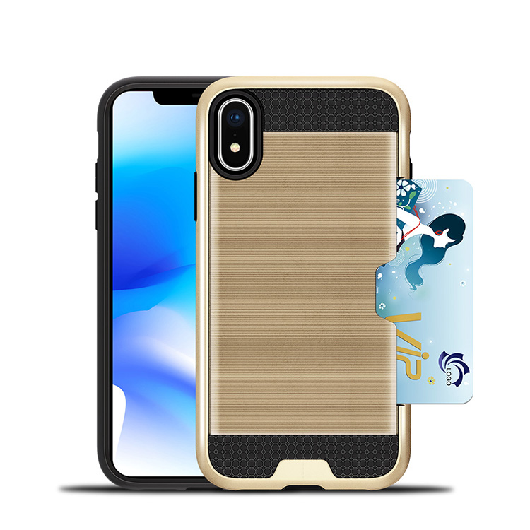 Hard PC Shockproof Phone Case and Accessories Case Phone Cover with Card Slot for iPhone XS max XR