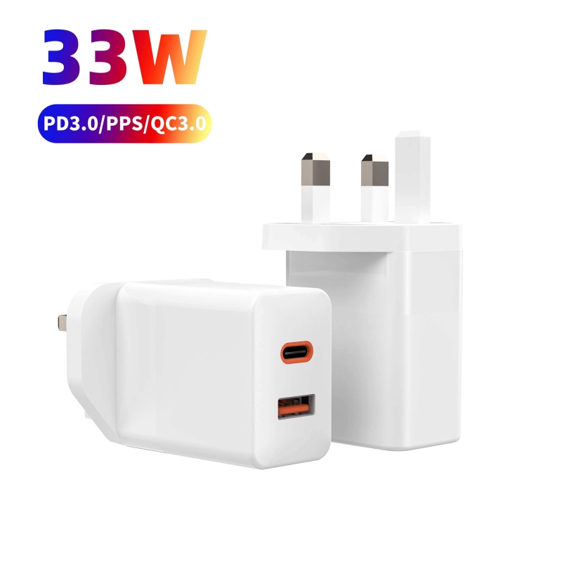 30W 33W PD GaN Fast Charging USB Type C Portable Portatil Cargador Chargeur Mobile Phone Wall Charger For iPhone Samsung