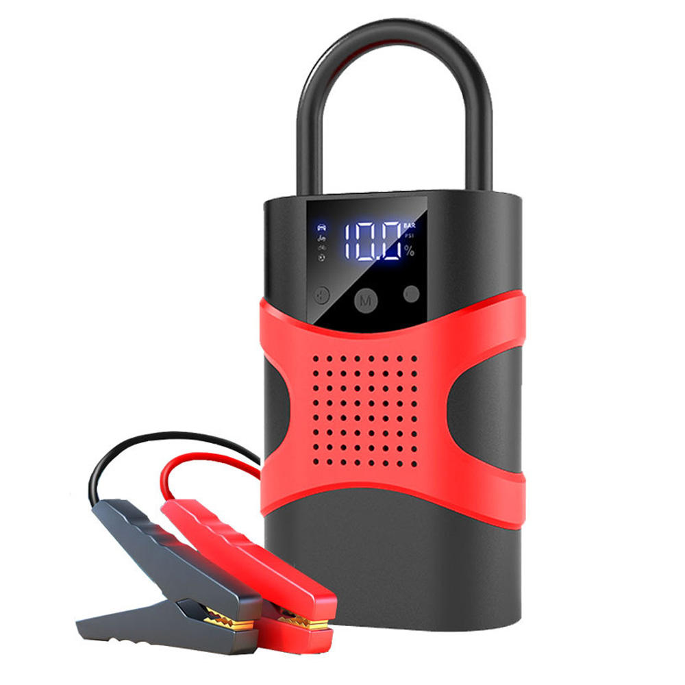 Emergency kit portable auto jump starter 8000mah 150psi air compressor car jump starter device car battery charger