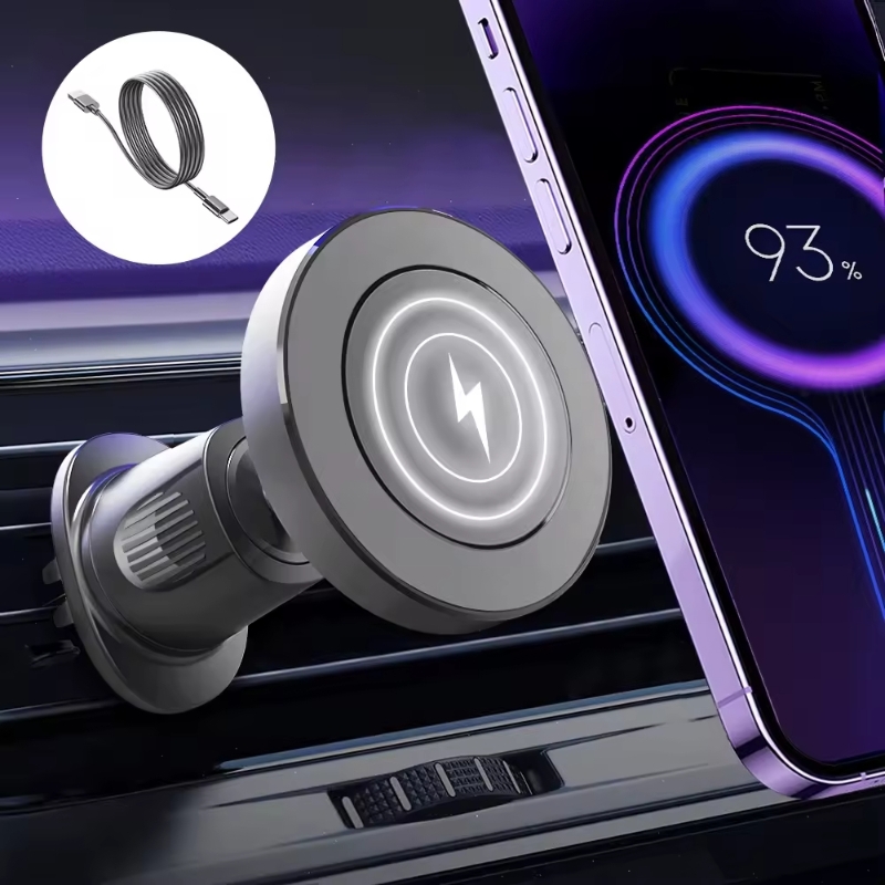 15W Magnetic Wireless Car Charger Fast charging Car Phone Holder Strong Magnet Mobile Phone holder for Car mount stand